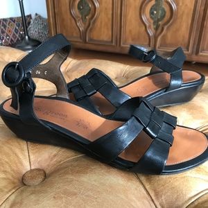 Paul Green Black Sandal Low Heel US 9